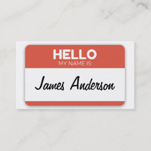 Hello my name is retro business card
