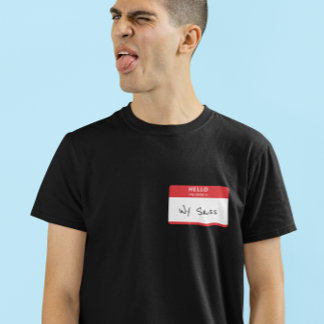 Hello My Name is Rude or Funny Red Customisable T-Shirt