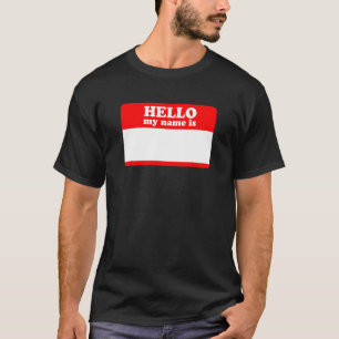 Hello My Name Is Sticker Shirt Write On Me Blank C