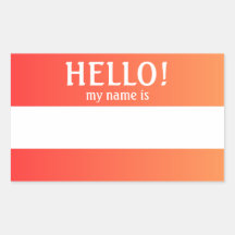 Hello My Name Is Stickers