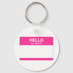 Hello, My Name is Tag Key Ring