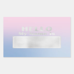 Hello My Name Is Tag Meeting Family Meeting Grey