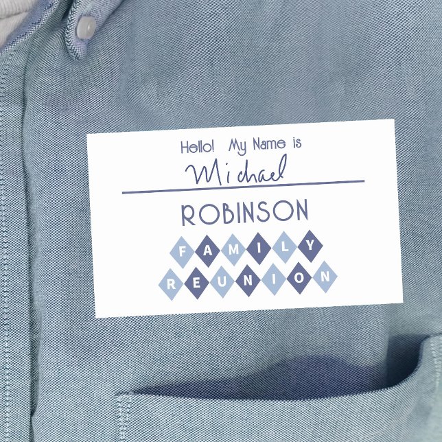 Hello My Name is Write In Identification Tag Blue (Hello My Name is Write In Identification Tag Blue)