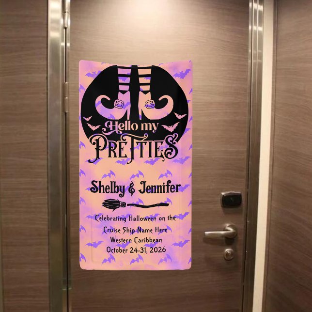 Hello My Pretties Halloween Cruise Door Banner (Halloween Cruise Door Banner)