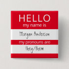 HELLO Name and Pronouns Badge