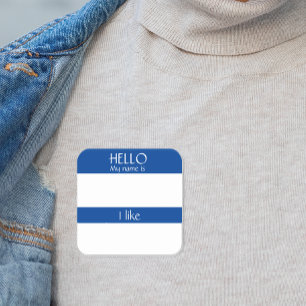 Hello Name Tag Sticker Badge Funny Party humour