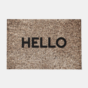 Hello Natural texture design Doormat