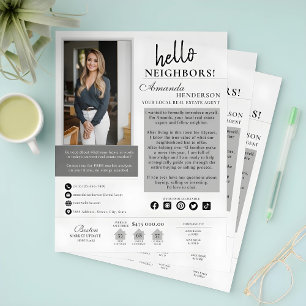 Hello Neighbour Real Estate Introduction Realtor Flyer
