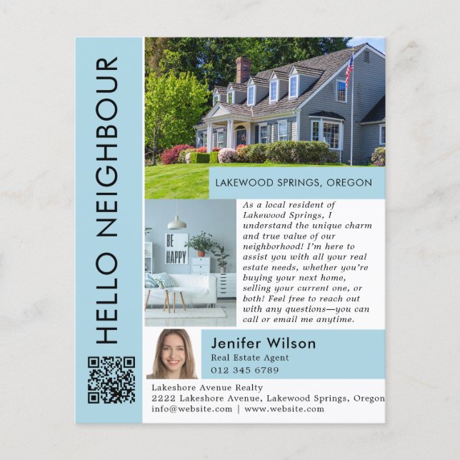Hello Neighbour Real Estate Marketing Flyer (Front)