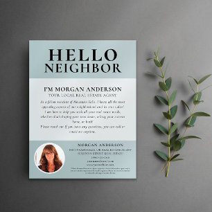 Hello Neighbour Real Estate Marketing Introduction Flyer