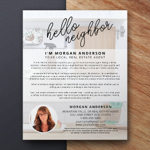 Hello Neighbour Real Estate Marketing Introduction Flyer
