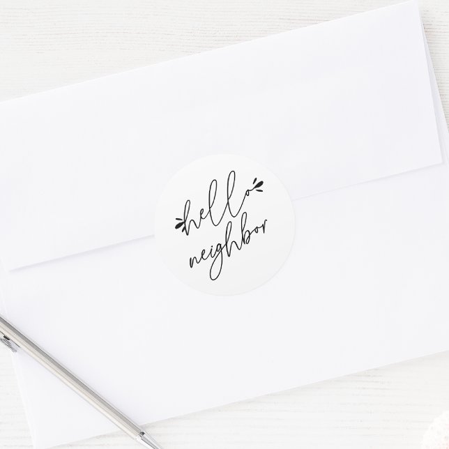 Hello Neighbour Real Estate Promotional  Classic Round Sticker (Hello Neighbor Real Estate Promotional Sticker)