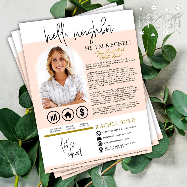 Hello Neighbour Realtor Agent Introduction Letter Flyer (Creator Uploaded)