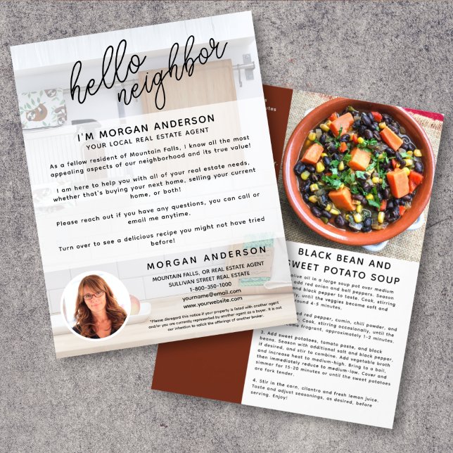 Hello Neighbour Recipe Real Estate Marketing Flyer (Creator Uploaded)