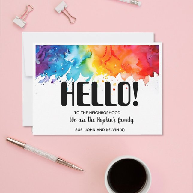 Hello New to the Neighborhood new address  Invitation (Creator Uploaded)