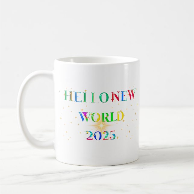 Hello New World 2025 Mug (Left)