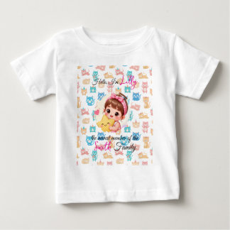 Hello newest member of family patterns cat custom baby T-Shirt