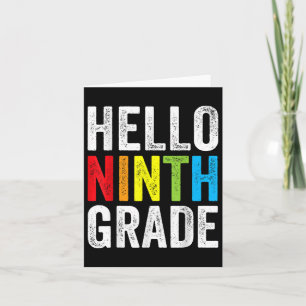 Hello Ninth Grade Shirt, Back To School Teacher Ki Card