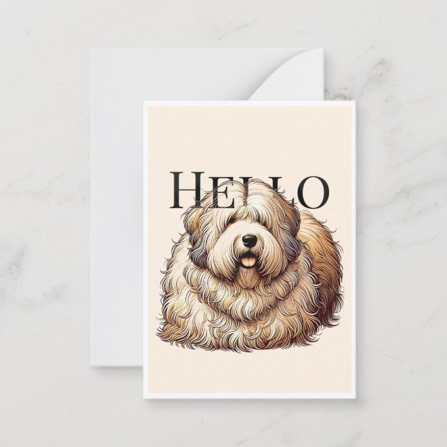 "Hello" note card. Card (Front)