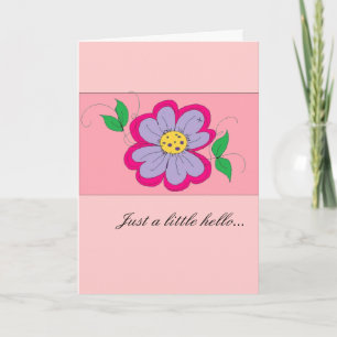 Hello notecard -blank inside