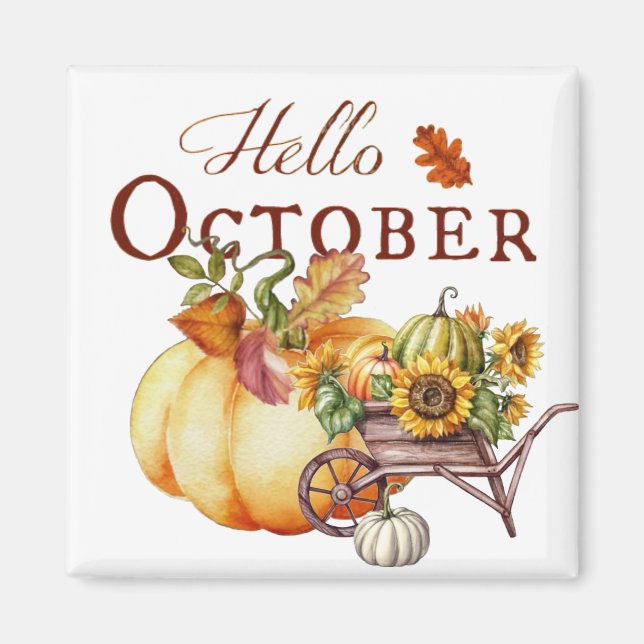 Hello October  Magnet (Front)