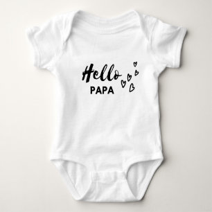Hello PAPA  Baby Bodysuit