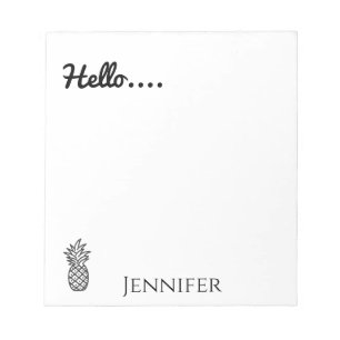 Hello, Personalised Pineapple Notepad