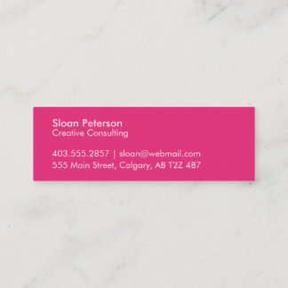 Hello Pink Mini Business Card