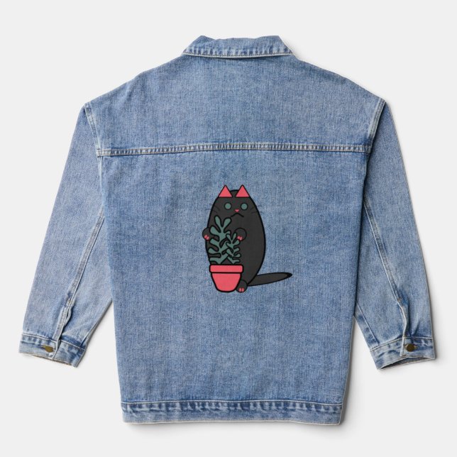 Hello, Plant  Denim Jacket (Back)
