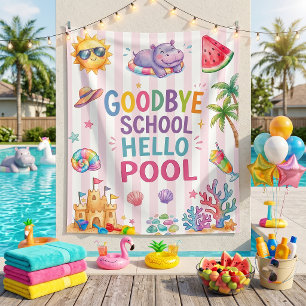 Hello Pool Party Stripes Tapestry