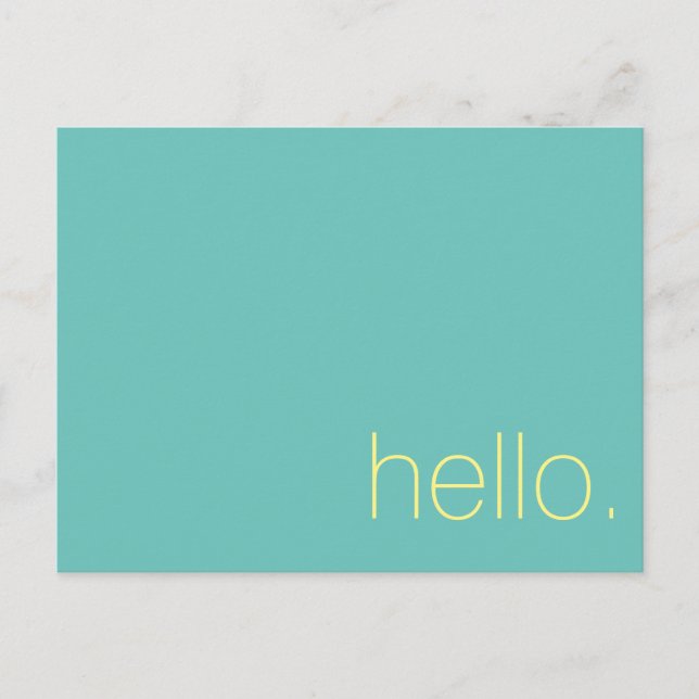 Hello, Postcard. Postcard (Front)