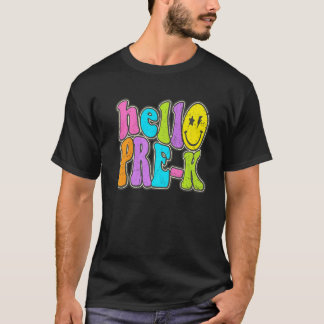 Hello Pre K  Back To School Teacher Student Boy Gi T-Shirt