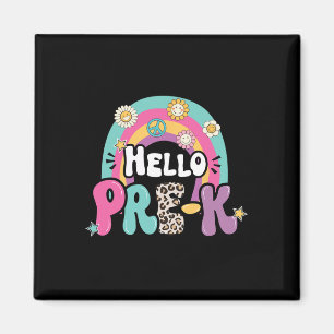 Hello Pre-k Byck To School Teachers Kids First Day Magnet