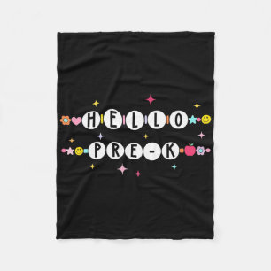 Hello Pre-k Friendship Bracelets Back To School Gr Fleece Blanket