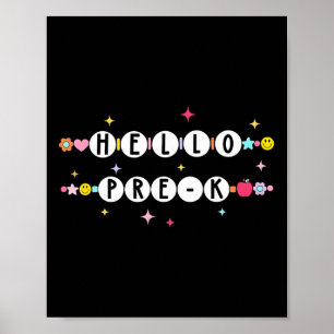 Hello Pre-k Friendship Bracelets Back To School Gr Poster