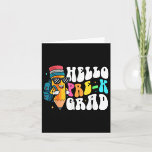 Hello Pre-k Grad Fun Pencil Back To School Pre-kin Card