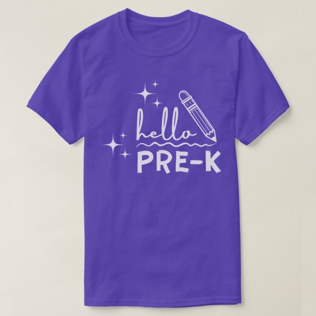 Hello Pre K Grade 8 T-Shirt (Design Front)