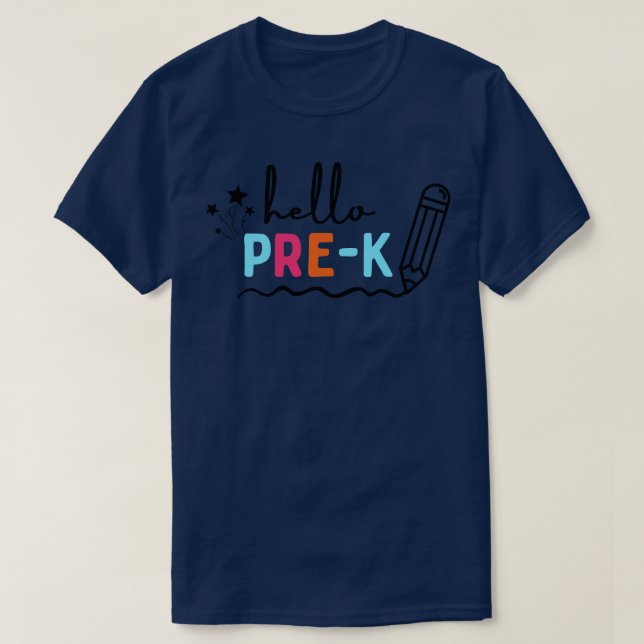 Hello Pre K Grade 9 T-Shirt (Design Front)