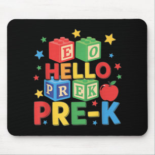 Hello Pre-k _ Happy First Day Of Back To School Cu Mouse Pad