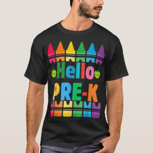 Hello Pre-k Pencils Back To School Teacher Student T-Shirt