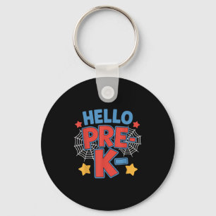 Hello Pre-k Preschool Squad Spider Back To School Key Ring