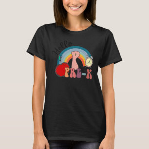 Hello Pre K Rainbow Back To School Teacher Student T-Shirt