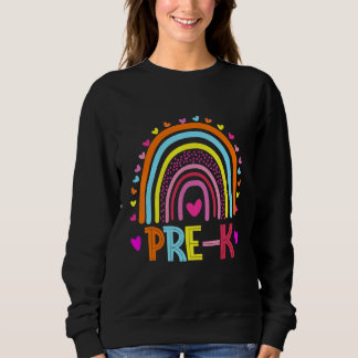 Hello Pre K Rainbow Teachers Kids Back To School Sweatshirt