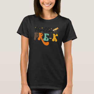 Hello Pre K Teacher Retro Back To School Team Pre  T-Shirt