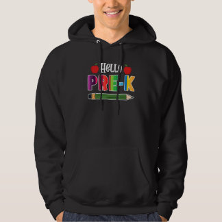 Hello Pre K Team Pre K Back To School Teacher Kid Hoodie