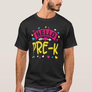 Hello Pre K Team PreK Back to School Teacher Girls T-Shirt