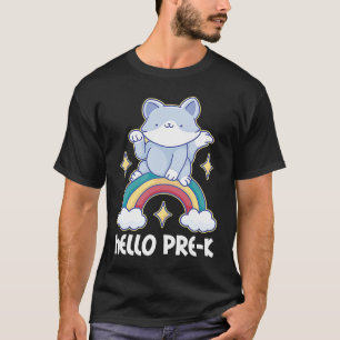 Hello Pre K with Cat for School T-Shirt