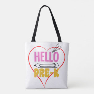 Hello Pre-Kindergarten Tote Bag