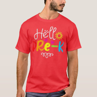 Hello PreK  Fun Back to School Teacher Student Gif T-Shirt