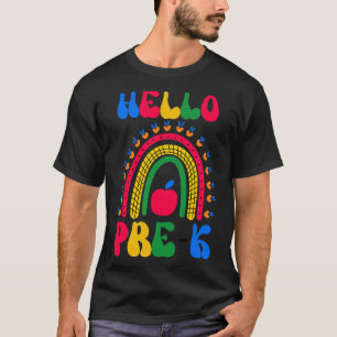 Hello PreK Rainbow Preschool Teachers Kids Back To T-Shirt
